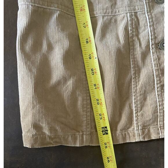 EUC Style & Co Sz M Tan Rmvble Faux Fur Collar Corduroy Button LS Jacket - Picture 8 of 9